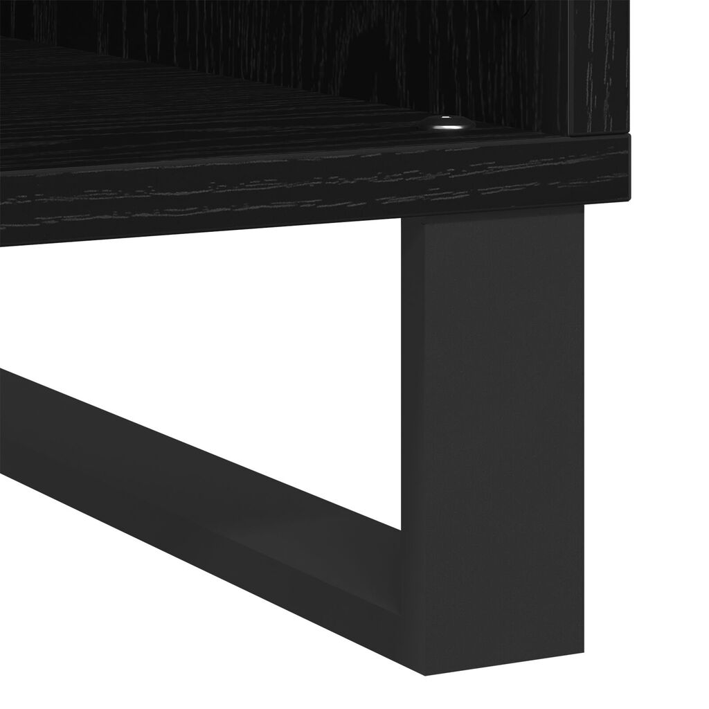 vidaXL Ντουλάπα Δίσκων Μαύρη Δρυς 100x38x48 εκ. Επεξεργασμένο Ξύλο