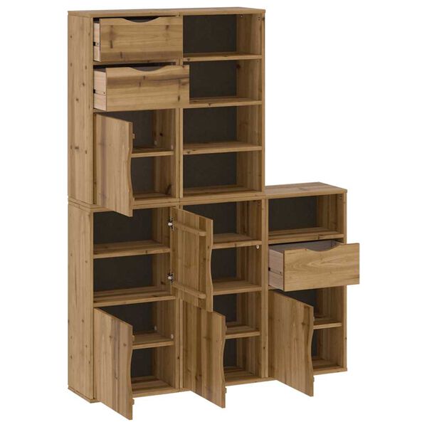 vidaXL Πλαϊνά ντουλάπια 5 τεμ. ODDA 40x24x79 εκ. από Μασίφ Ξύλο Πεύκου