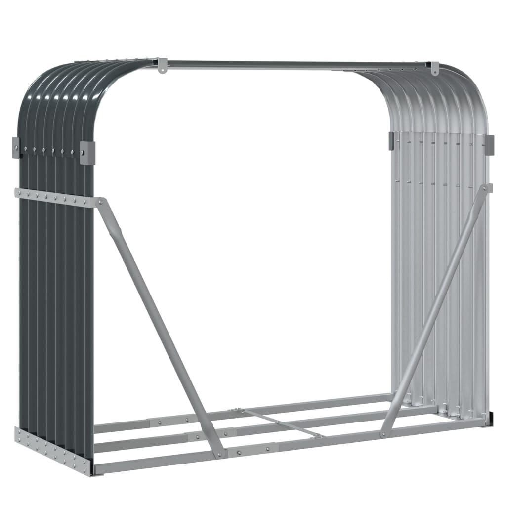 vidaXL Ξυλοθήκη Ανθρακί 120x45x100 εκ. από Γαλβανισμένο Ατσάλι