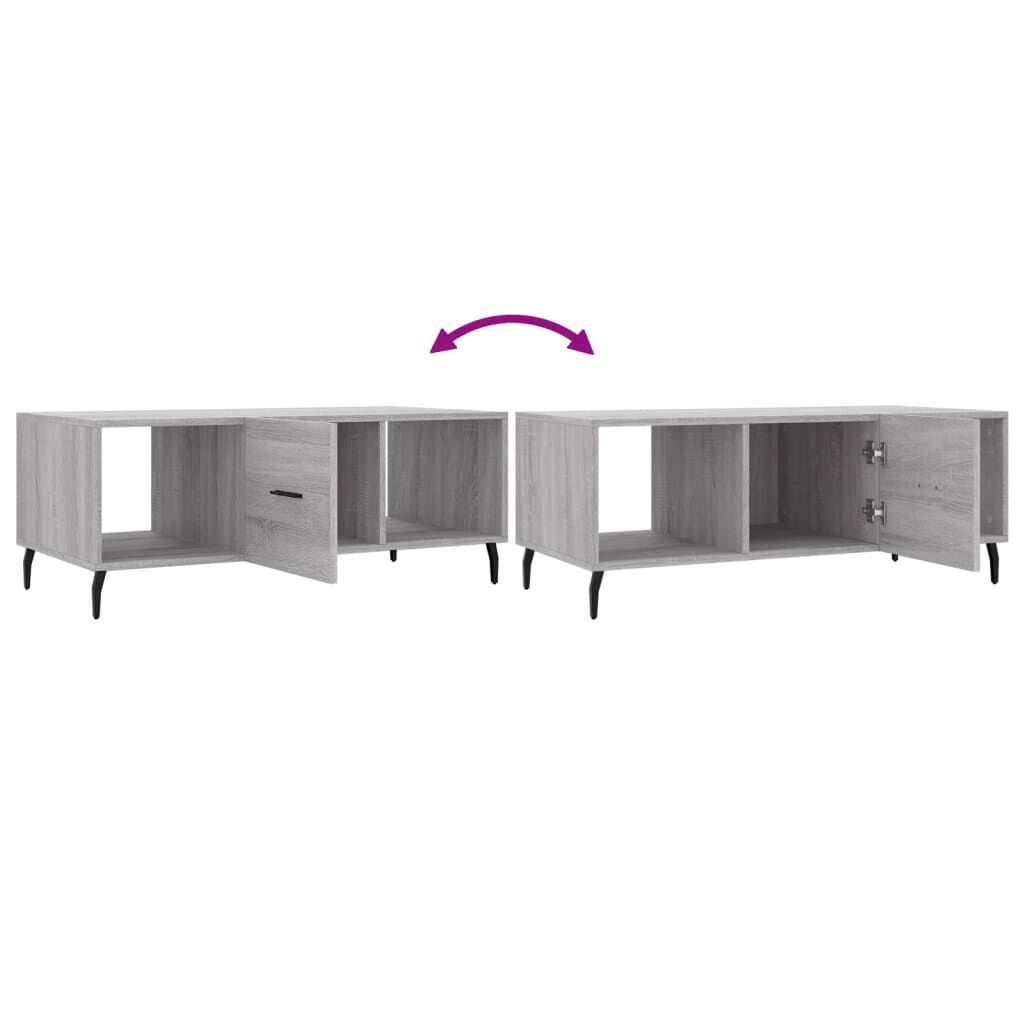 vidaXL Τραπεζάκι Σαλονιού Γκρι Sonoma 102x50x40 εκ. Επεξεργασμένο Ξύλο