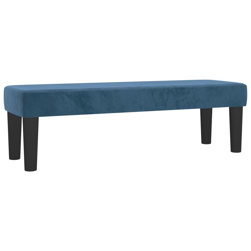 vidaXL Κρεβάτι Boxspring με Στρώμα Σκούρο Μπλε 140x200 εκ. Βελούδινο
