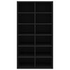 vidaXL Παπουτσοθήκη Μαύρη Δρυς 54x34x100,5 εκ. από Επεξεργασμένο Ξύλο
