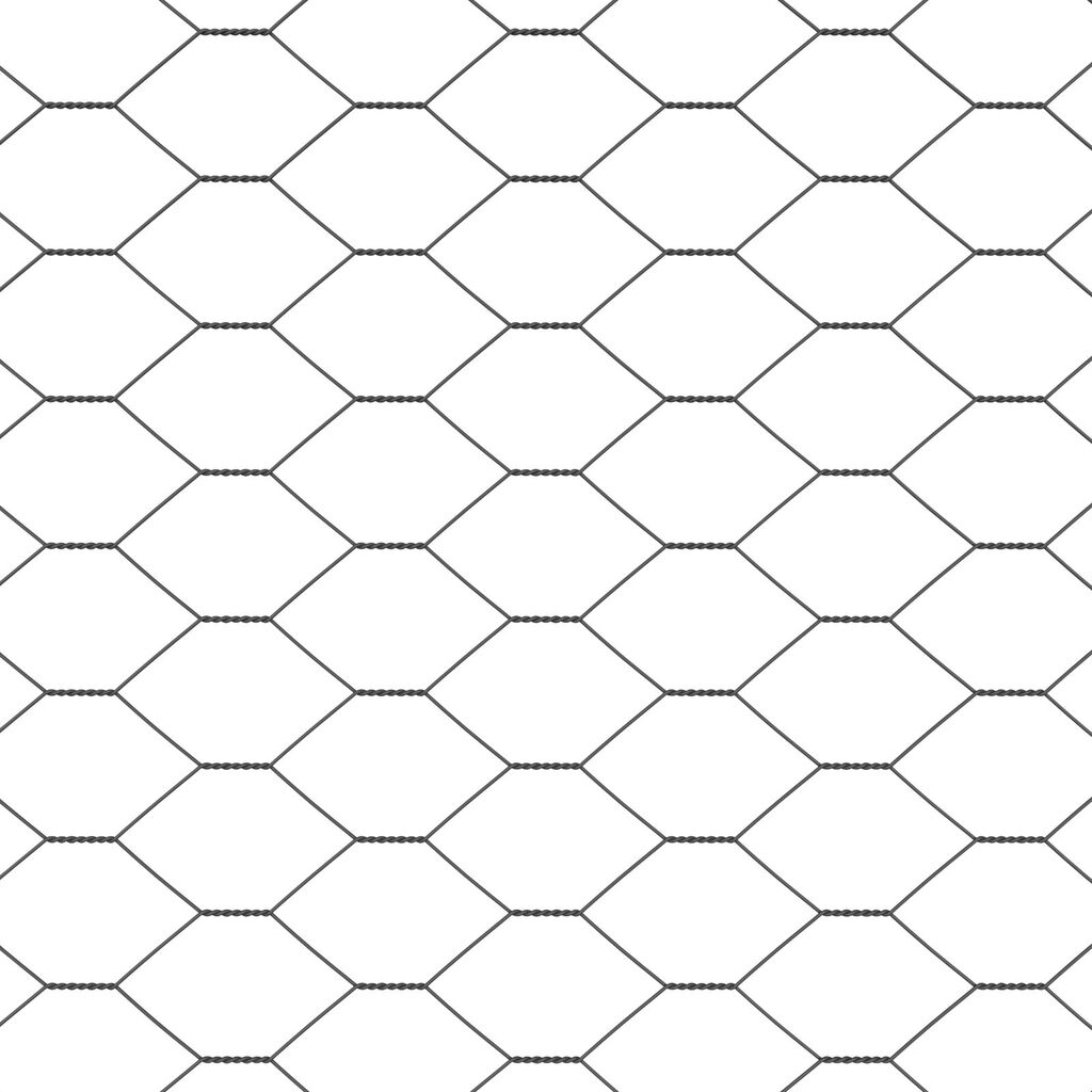 vidaXL Hexagon Fence Γκρι 1.5x50 μ Ατσάλι