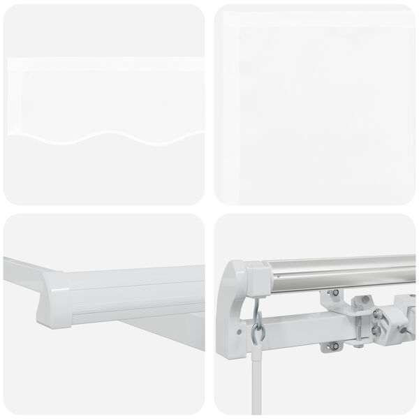 vidaXL Χειροκίνητη Ανασυρόμενη Τέντα Λευκή 350x250 εκ