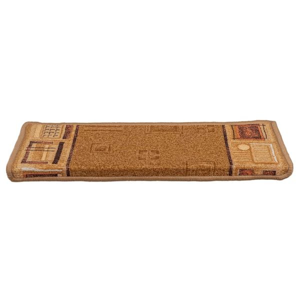 vidaXL Πατάκια Σκάλας Αυτοκόλλητα 5 τεμ. Μπεζ 65x21x4 εκ.