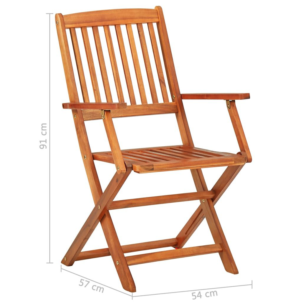 vidaXL Σετ Τραπεζαρίας Κήπου 9 Τεμαχίων 180x90x75 εκ. Μασίφ Ακακία
