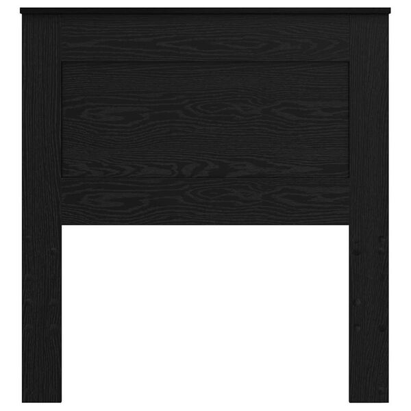 vidaXL Κεφαλάρι με κεφαλάρι Μαύρη Οξυά 75 cm Επεξεργασμένο ξύλο