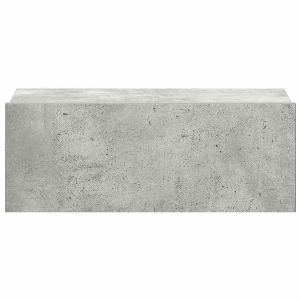 vidaXL Κομοδίνο Κρεμαστό Γκρι Σκυροδέματος 40x30x15 εκ. από Επεξ. Ξύλο
