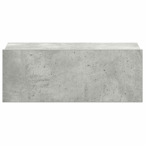 vidaXL Κομοδίνο Κρεμαστό Γκρι Σκυροδέματος 40x30x15 εκ. από Επεξ. Ξύλο