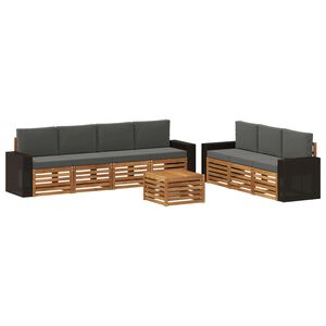 vidaXL &Sigma;&epsilon;&tau; &Kappa;&alpha;&nu;&alpha;&pi;έ &mu;&epsilon; &mu;&alpha;&xi;&iota;&lambda;ά&rho;&iota; 8 pcs &Sigma;&tau;&epsilon;&rho;&epsilon;ό &Xi;ύ&lambda;&omicron; &Alpha;&kappa;&alpha;&kappa;ί&alpha;&sigmaf;
