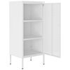 vidaXL Ντουλάπι Αποθήκευσης Λευκό 42,5x35x101,5 εκ. από Ατσάλι