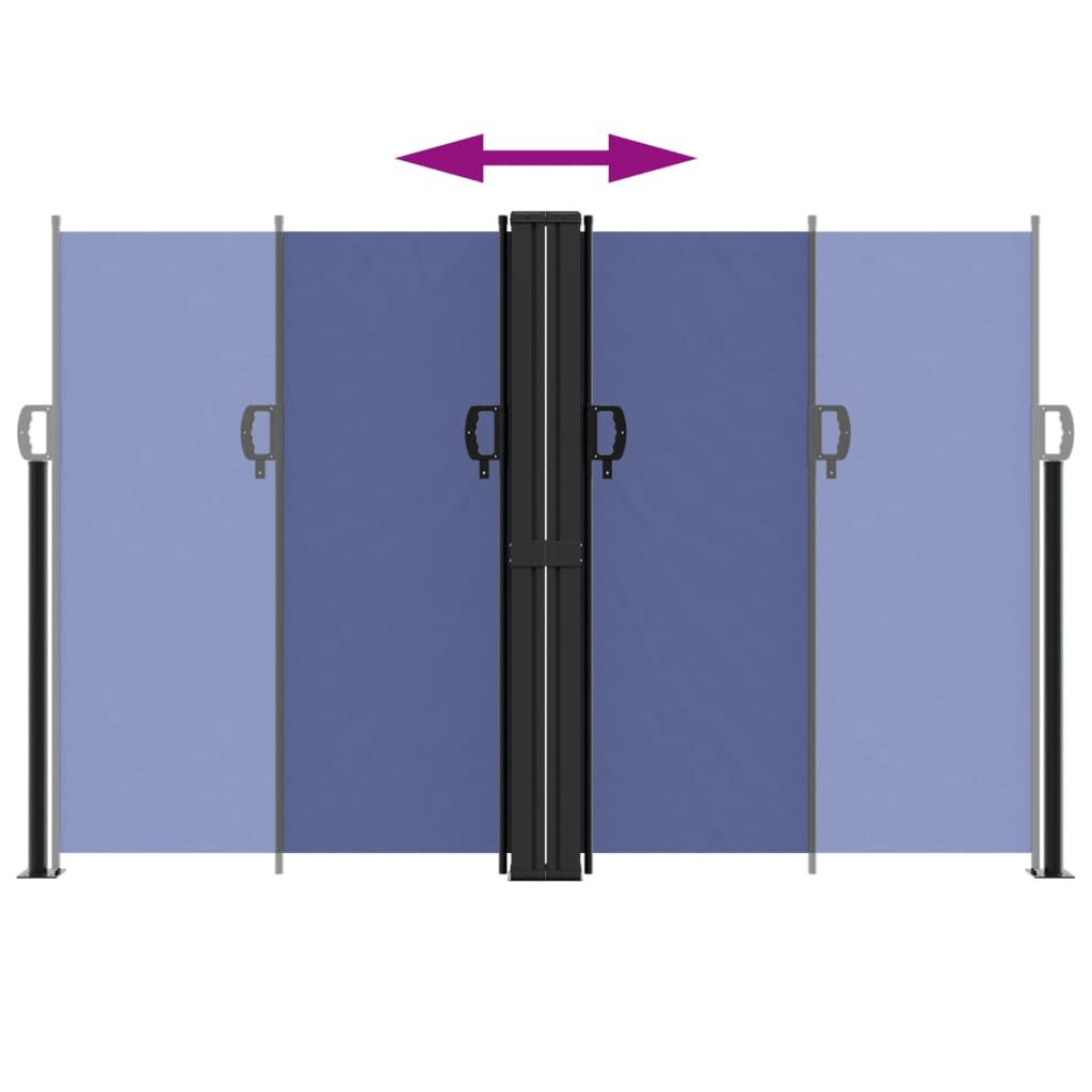 vidaXL Σκίαστρο Πλαϊνό Συρόμενο Μπλε 160 x 1200 εκ.