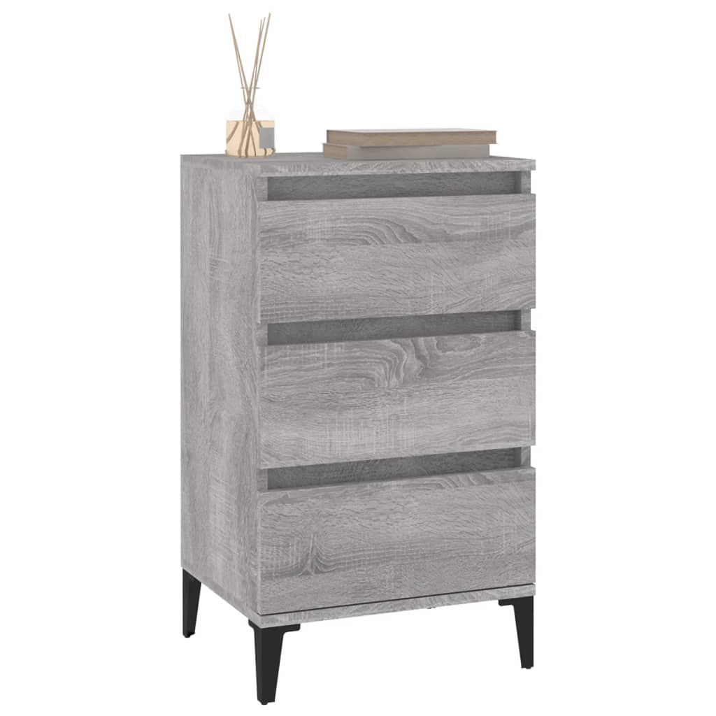 vidaXL Κομοδίνο Γκρι Sonoma 40x35x70 εκ. από Επεξεργασμένο Ξύλο