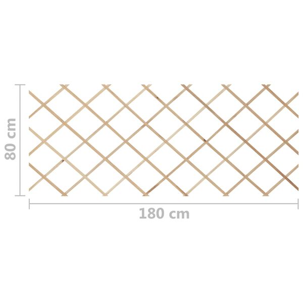 vidaXL Καφασωτό Φράχτης 5 τεμ. 180 x 80 εκ. από Μασίφ Ξύλο Ελάτης