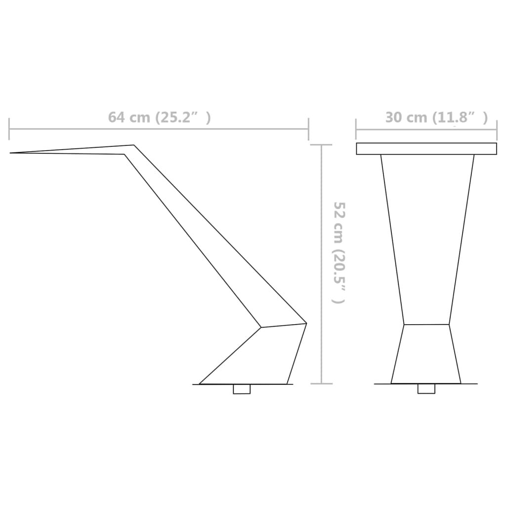 vidaXL Σιντριβάνι Πισίνας Ασημί 64 x 30 x 52 εκ. από Ανοξείδωτο Ατσάλι