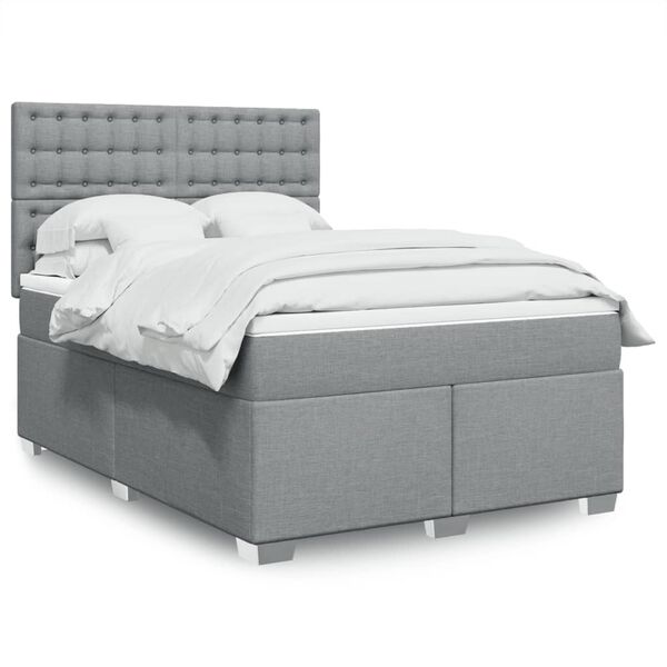 vidaXL &Kappa;&rho;&epsilon;&beta;ά&tau;&iota; Boxspring &mu;&epsilon; &Sigma;&tau;&rho;ώ&mu;&alpha; &Alpha;&nu;&omicron;&iota;&chi;&tau;ό &Gamma;&kappa;&rho;&iota; 140x200 &epsilon;&kappa;. &Upsilon;&phi;&alpha;&sigma;&mu;ά&tau;&iota;&nu;&omicron;