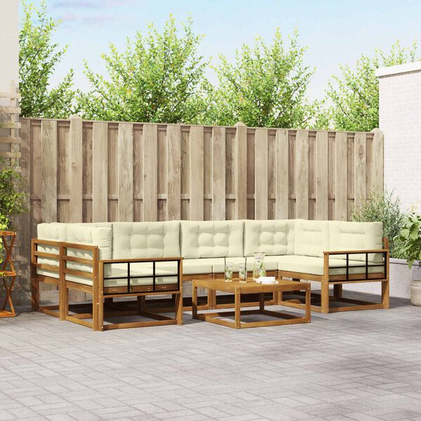 vidaXL &Sigma;&epsilon;&iota;&rho;ά &Kappa;&alpha;&nu;&alpha;&pi;έ &Epsilon;&xi;&omega;&tau;&epsilon;&rho;&iota;&kappa;&omicron;ύ &mu;&epsilon; &mu;&alpha;&xi;&iota;&lambda;ά&rho;&iota; 7 pcs &Phi;&upsilon;&sigma;&iota;&kappa;ό &kappa;&alpha;&iota; &Kappa;&rho;έ&mu;&alpha;