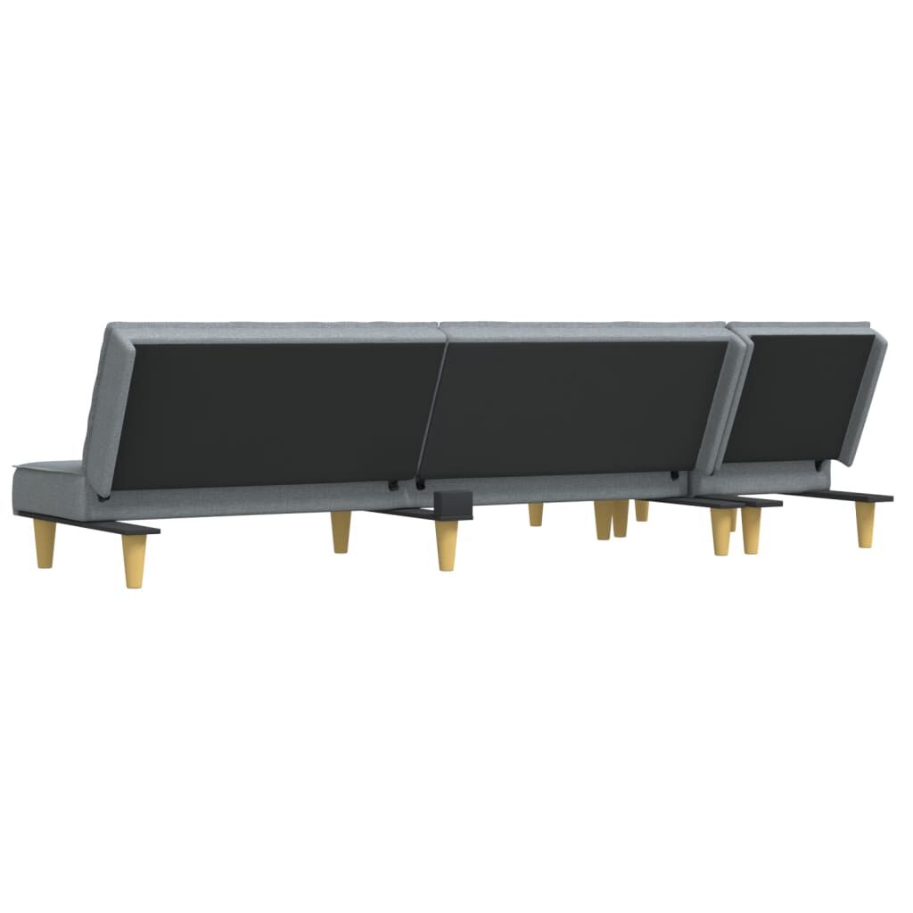vidaXL Καναπές Κρεβάτι Γωνιακός Αν. Γκρι 255x140x70 εκ. Υφασμάτινος