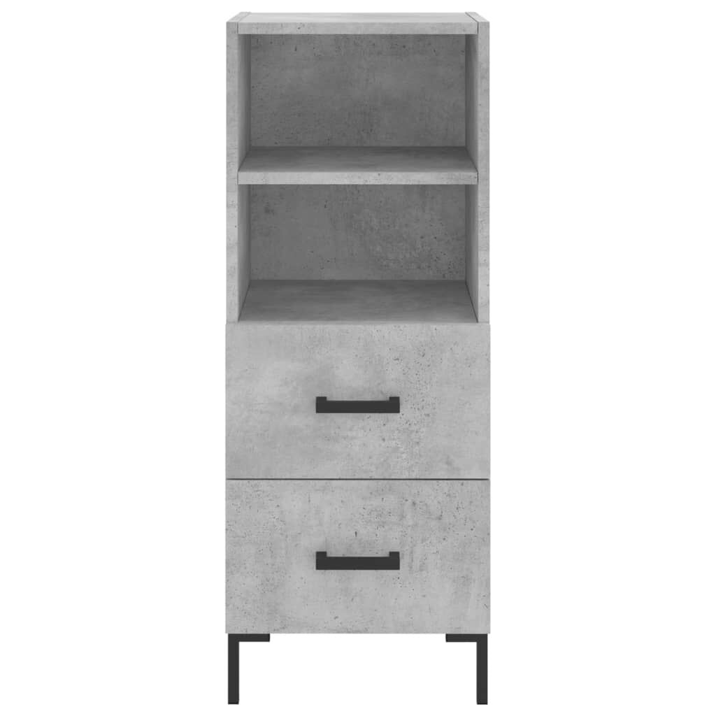 vidaXL Ντουλάπι Γκρι Σκυροδέματος 34,5x34x180 εκ. Επεξεργασμένο Ξύλο