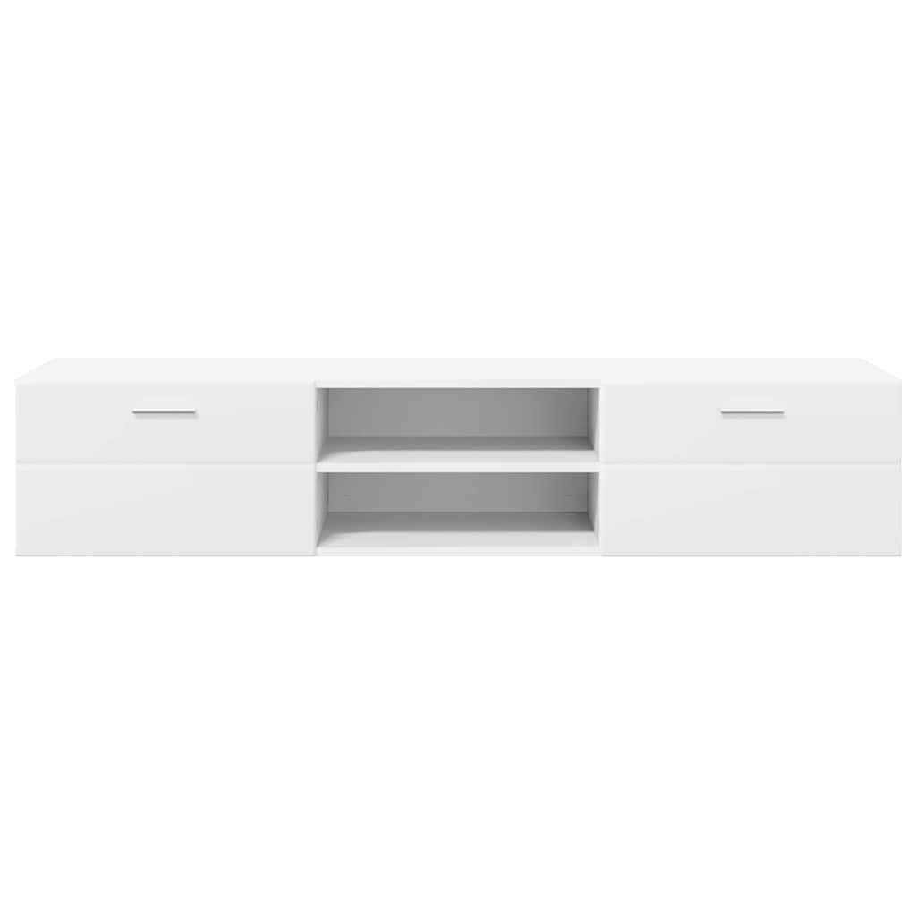 vidaXL Ντουλάπι TV με ράφι Λευκό 150 x 39 x 30 εκ Επεξεργασμένο ξύλο