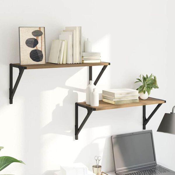 vidaXL &Rho;ά&phi;&iota;&alpha; &Tau;&omicron;ί&chi;&omicron;&upsilon; &mu;&epsilon; &rho;ά&phi;&iota; 2 pcs Artisan Oak 60 x 25 x 25,5 cm