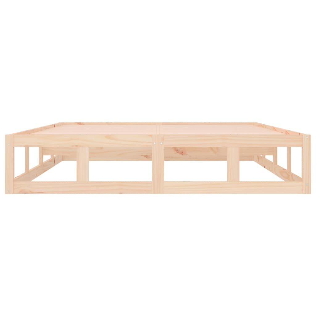 vidaXL Πλαίσιο Κρεβατιού 150 x 200 εκ. Μασίφ Ξύλο King Size