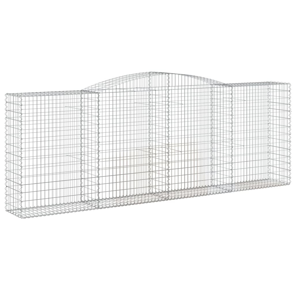 vidaXL Συρματοκιβώτια Τοξωτά 10 τεμ. 400x50x140/160 εκ. Γαλβαν. Ατσάλι