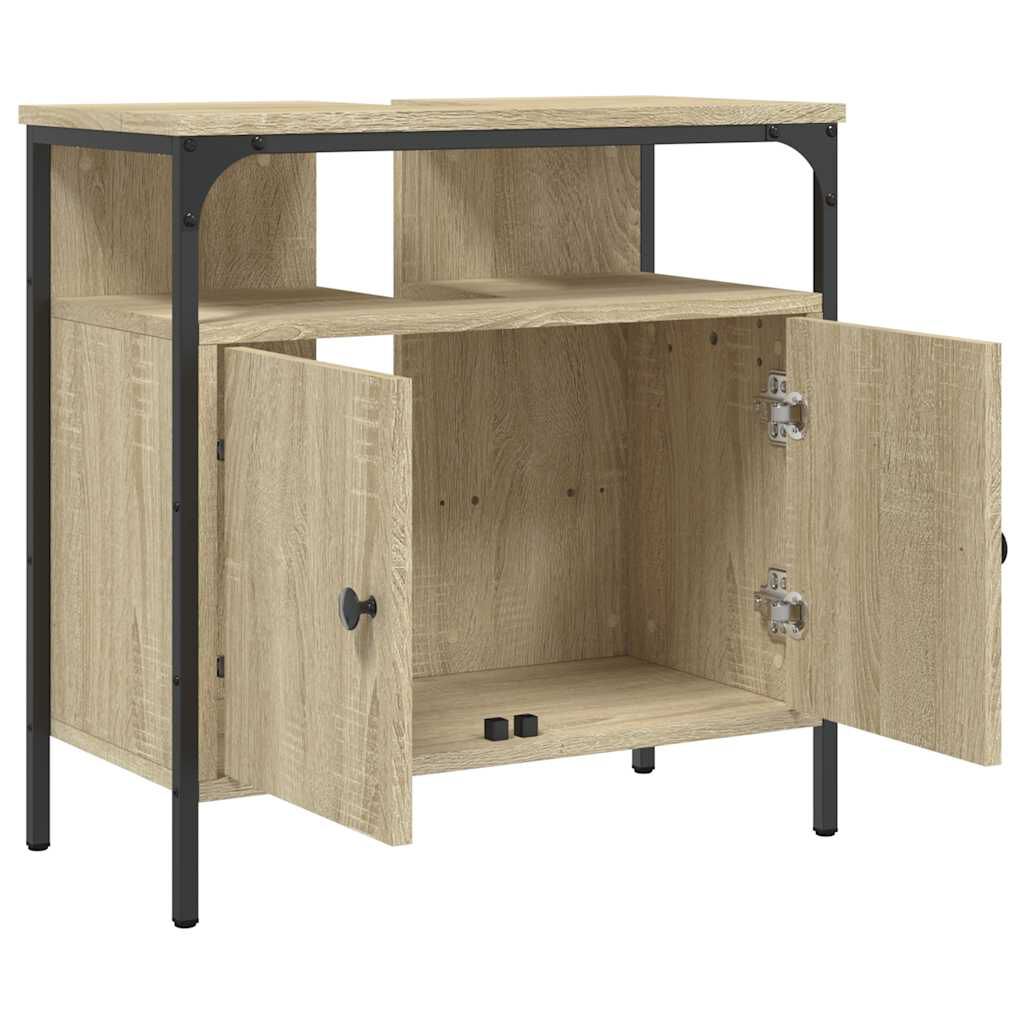 vidaXL Ντουλάπι Νιπτήρα Μπάνιου Sonoma Δρυς 60x30x60 εκ. Επεξ. Ξύλο