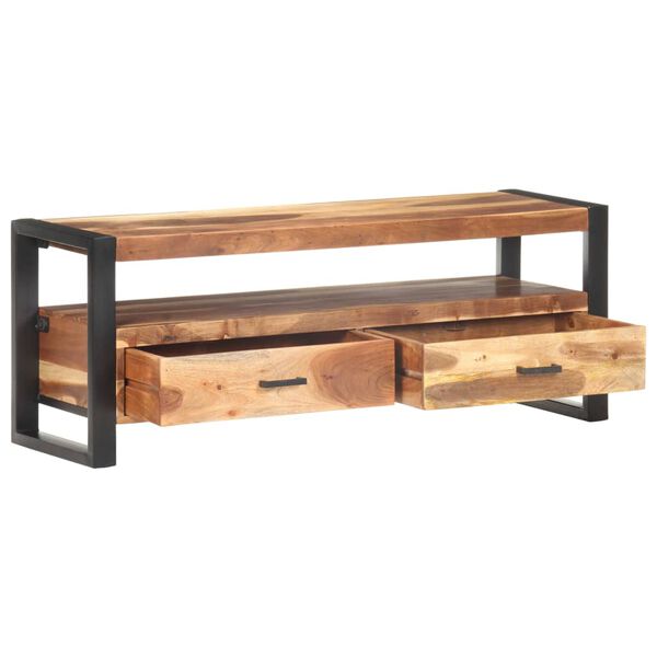 vidaXL Έπιπλο Τηλεόρασης 120x35x45 εκ Μασίφ Ξύλο με Φινίρισμα Sheesham