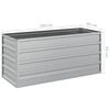 vidaXL Ζαρντινιέρα Υπερυψωμένη Ασημί 100x40x45 εκ. Γαλβανισμ. Χάλυβας