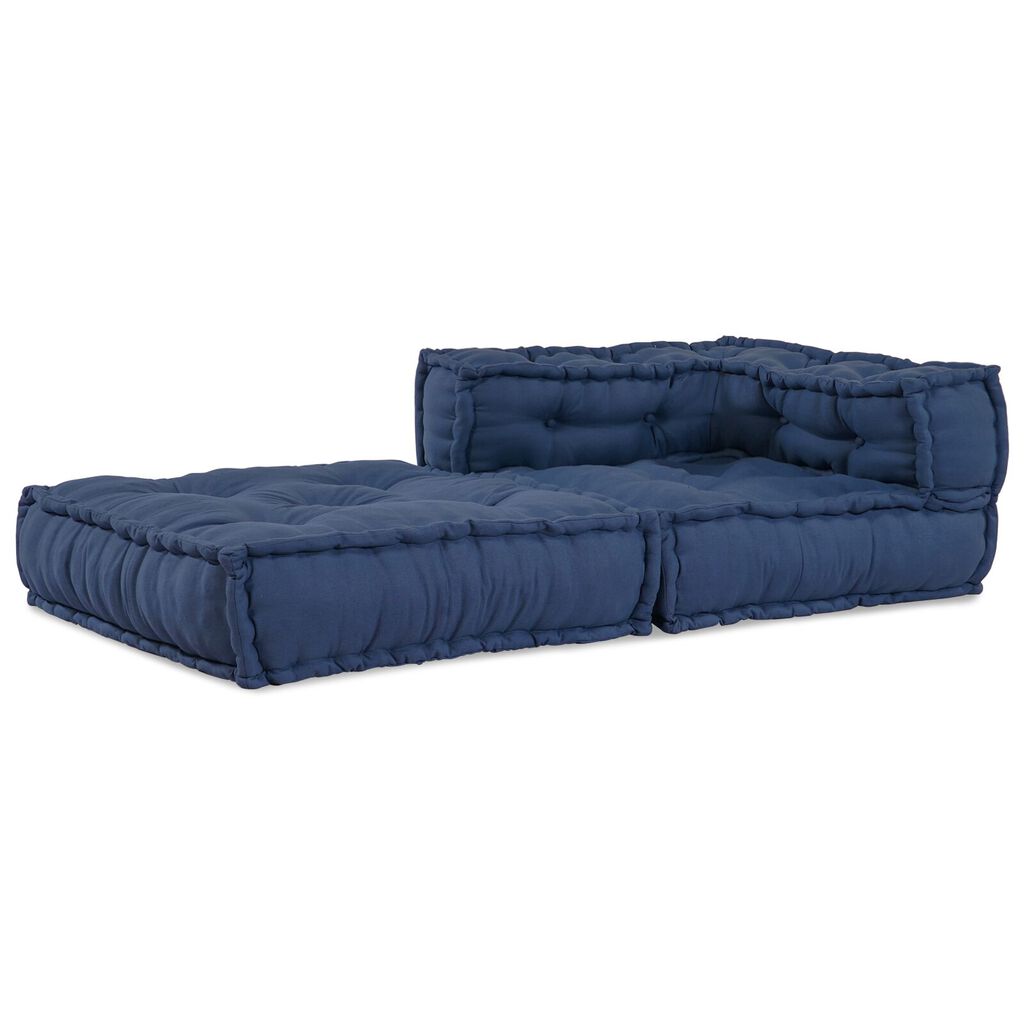 vidaXL Μοντέρνος Πούφ Indigo 70x70x54 Ύφασμα