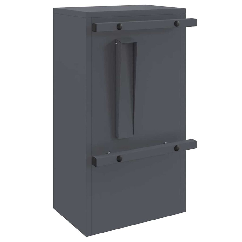 vidaXL γραμματοκιβώτιο Ανθρακί 30 x 23 x 55 εκ. Ατσάλι