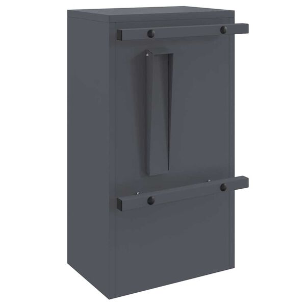 vidaXL γραμματοκιβώτιο Ανθρακί 30 x 23 x 55 εκ. Ατσάλι