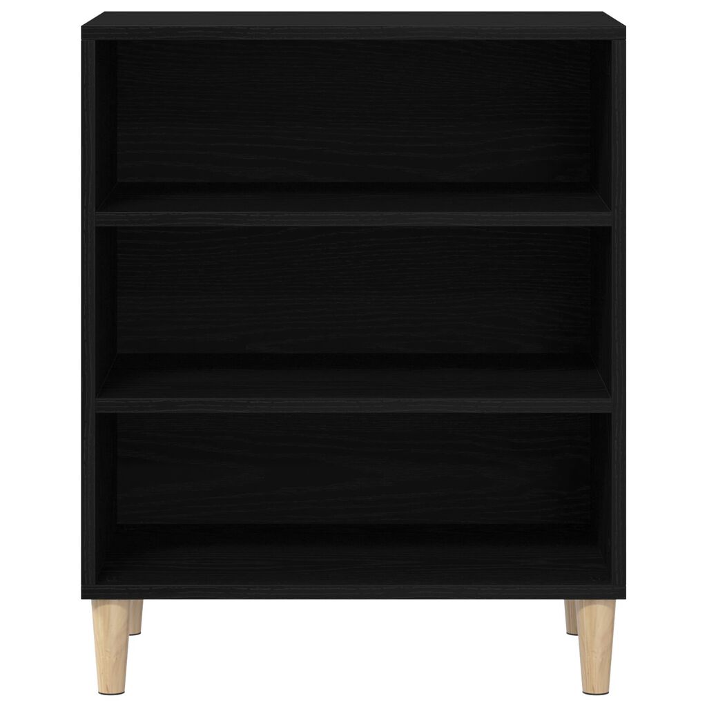 vidaXL Πλαϊνό Γραφείο Μαύρο Δρυς 57x35x70 εκ. Από ξύλο