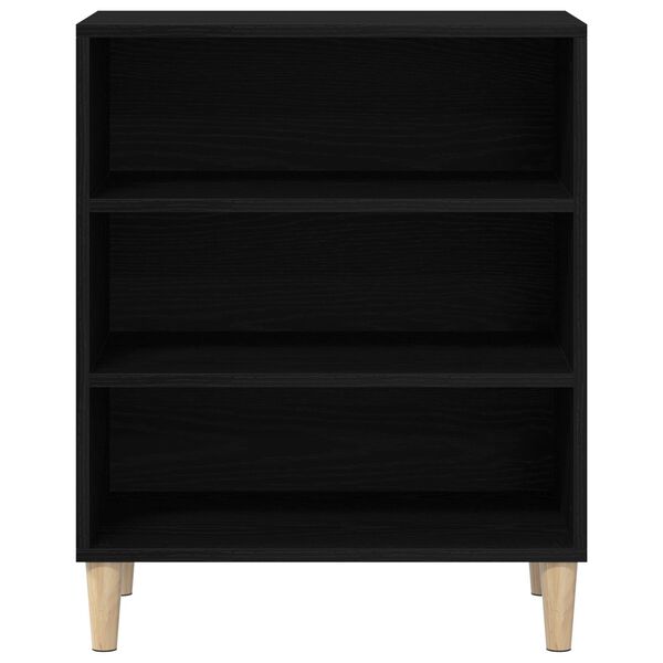 vidaXL Πλαϊνό Γραφείο Μαύρο Δρυς 57x35x70 εκ. Από ξύλο