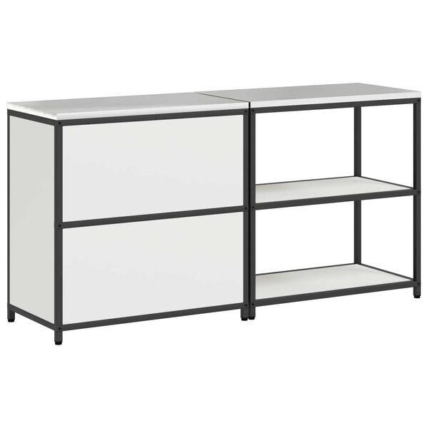 vidaXL Σετ Αποθήκευσης Κουζίνας με ράφι 2 pcs Λευκό 150 x 50 x 92 εκ.