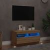 vidaXL Έ&pi;&iota;&pi;&lambda;&omicron; &Tau;&eta;&lambda;&epsilon;ό&rho;&alpha;&sigma;&eta;&sigmaf; &mu;&epsilon; LED Sonoma &Delta;&rho;&upsilon;&sigmaf; 80 x 35 x 40 &epsilon;&kappa;.