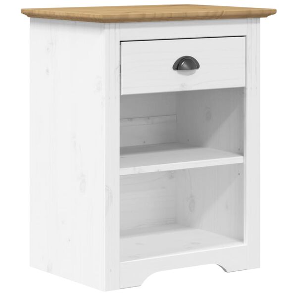 vidaXL Κομοδίνο BODO Καφέ 53 x 38,5 x 67 εκ. από Μασίφ Ξύλο Πεύκου