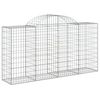 vidaXL Συρματοκιβώτια Τοξωτά 25 τεμ. 200x50x100/120 εκ. Γαλβαν. Ατσάλι