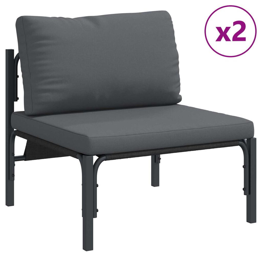 vidaXL Σετ Καναπέ Κήπου με μαξιλάρι με μαξιλάρι 7 pcs Ανθρακί 70 x 70.5 x 31.5 εκ