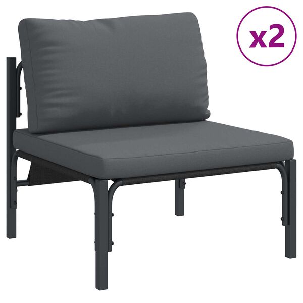 vidaXL Σετ Καναπέ Κήπου με μαξιλάρι με μαξιλάρι 7 pcs Ανθρακί 70 x 70.5 x 31.5 εκ