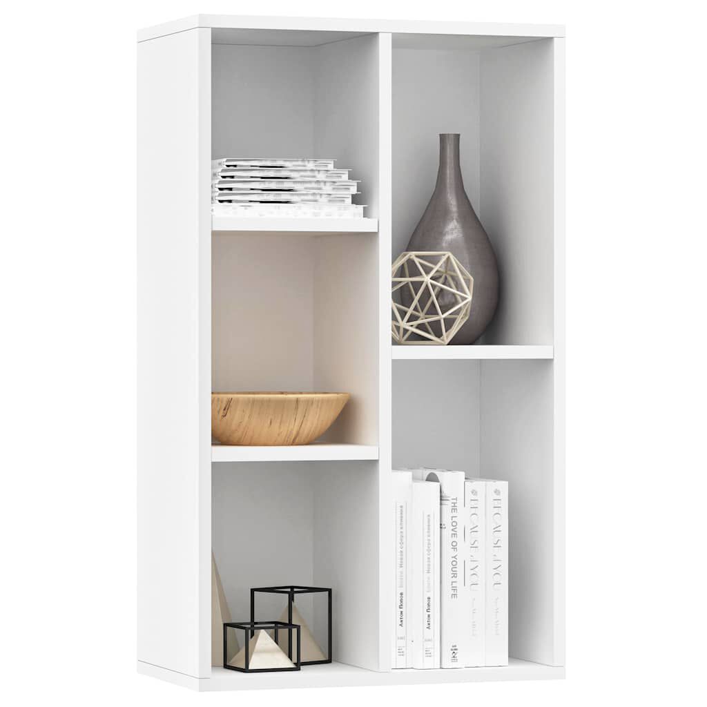vidaXL Ραφιέρα / Βιβλιοθήκη Λευκή 50 x 25 x 80 εκ. από Επεξ. Ξύλο