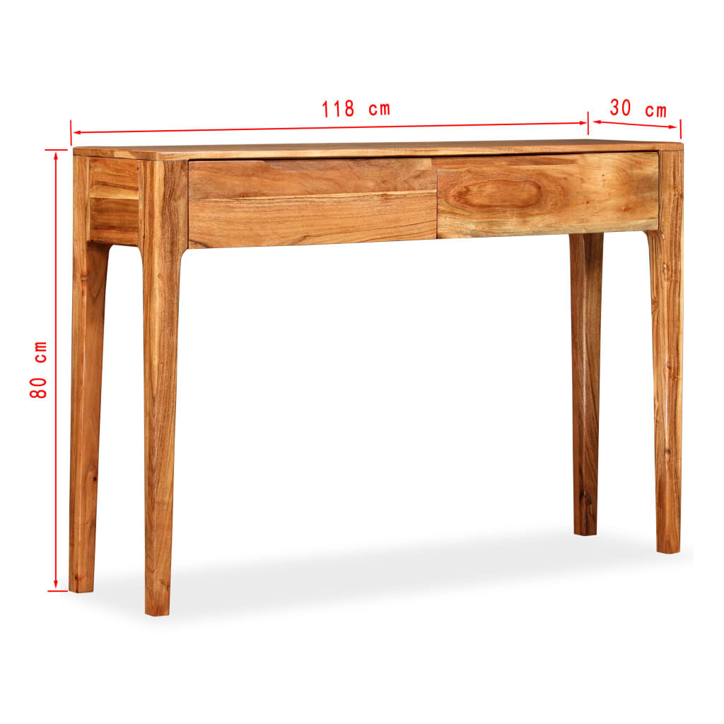vidaXL Κονσόλα Τραπέζι 118 x 30 x 80 εκ. από Μασίφ Ξύλο