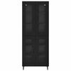 vidaXL Highboard &Mu;&alpha;ύ&rho;&eta; &Omicron;&xi;&upsilon;ά 69,5 x 34 x 180 &epsilon;&kappa;. &Epsilon;&pi;&epsilon;&xi;&epsilon;&rho;&gamma;&alpha;&sigma;&mu;έ&nu;&omicron; &xi;ύ&lambda;&omicron;