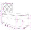 vidaXL Κρεβάτι Boxspring με Στρώμα Μπλε 80 x 200 εκ. Βελούδινο
