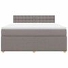 vidaXL &Kappa;&rho;&epsilon;&beta;ά&tau;&iota; Boxspring &mu;&epsilon; &Sigma;&tau;&rho;ώ&mu;&alpha; Taupe 180x200 &epsilon;&kappa;. &Upsilon;&phi;&alpha;&sigma;&mu;ά&tau;&iota;&nu;&omicron;