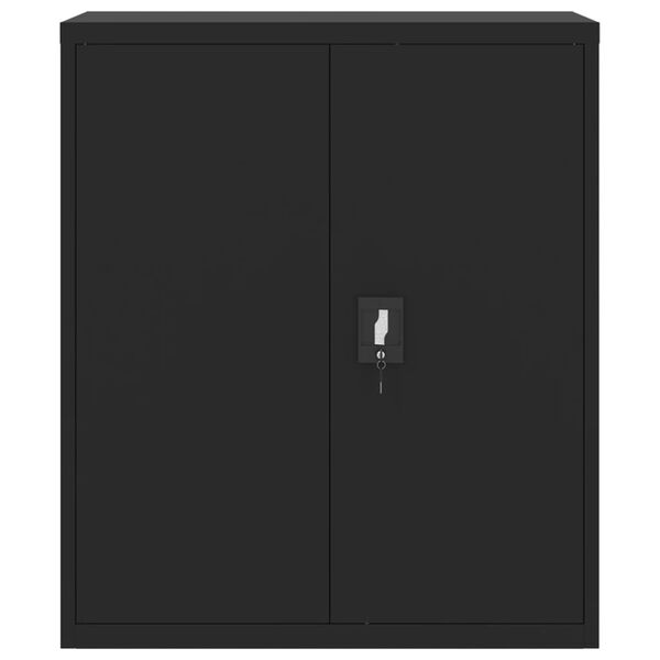 vidaXL Αρχειοθήκη Μαύρη 90x40x145 εκ. Ατσάλινη