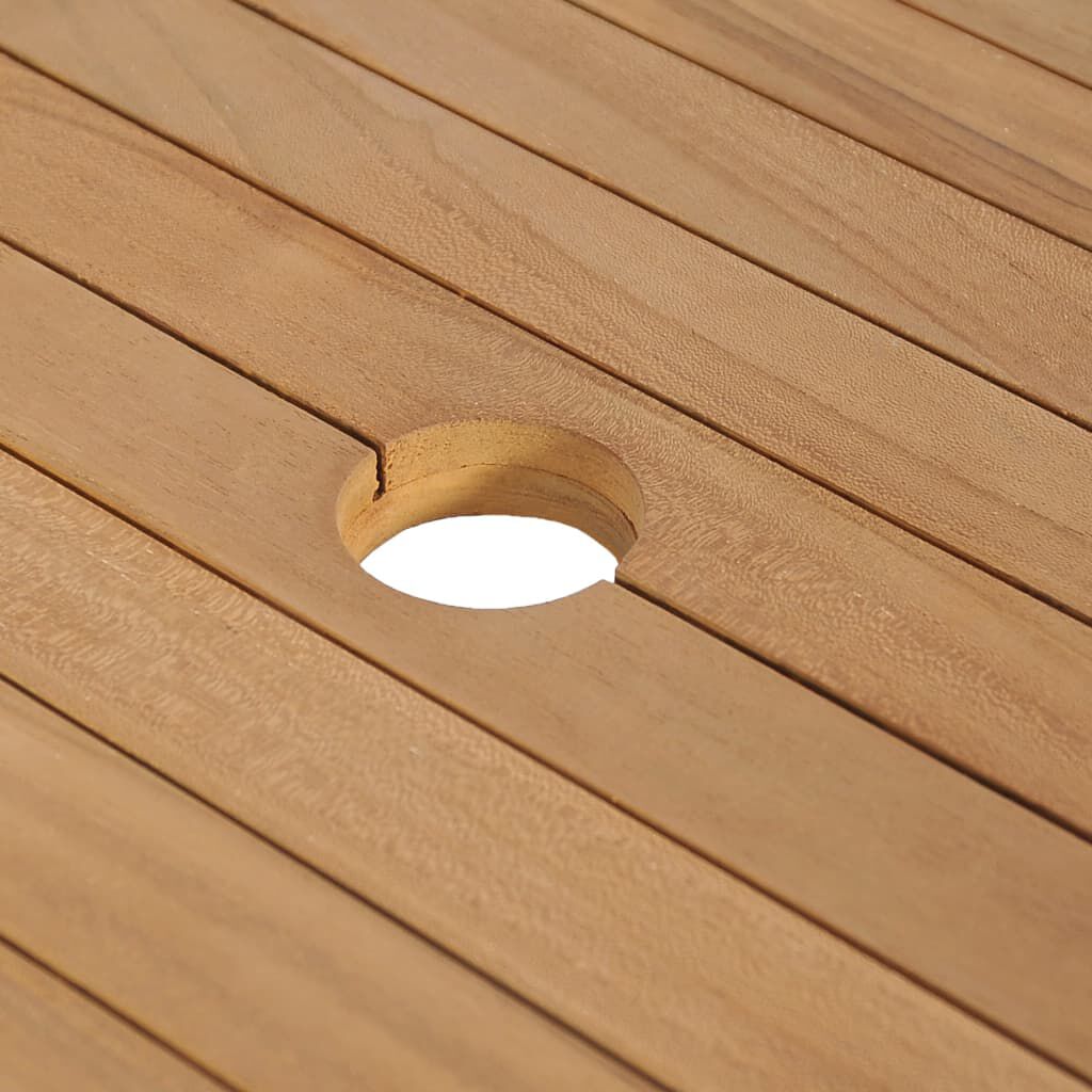 vidaXL Έπιπλο Μπάνιου από Μασίφ Ξύλο Teak με Νιπτήρα River Stone