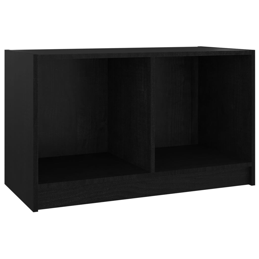 vidaXL Έπιπλο Τηλεόρασης Μαύρο 70 x 33 x 42 εκ. από Μασίφ Ξύλο Πεύκου
