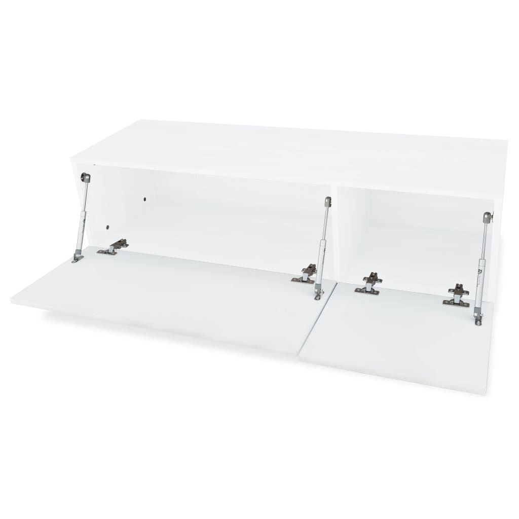 vidaXL Έπιπλο Τηλεόρασης Γυαλιστερό Λευκό 120x40x34 εκ. Επεξ. Ξύλο